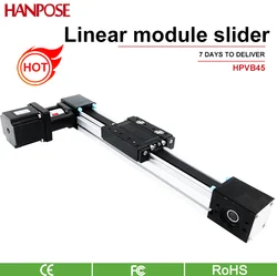 HPVB45 NEMA23 5628 motor Effective Travel Stroke 100 200 300mm Timing Belt Linear Slide Guide Motion Module Sliding Tabel CNC