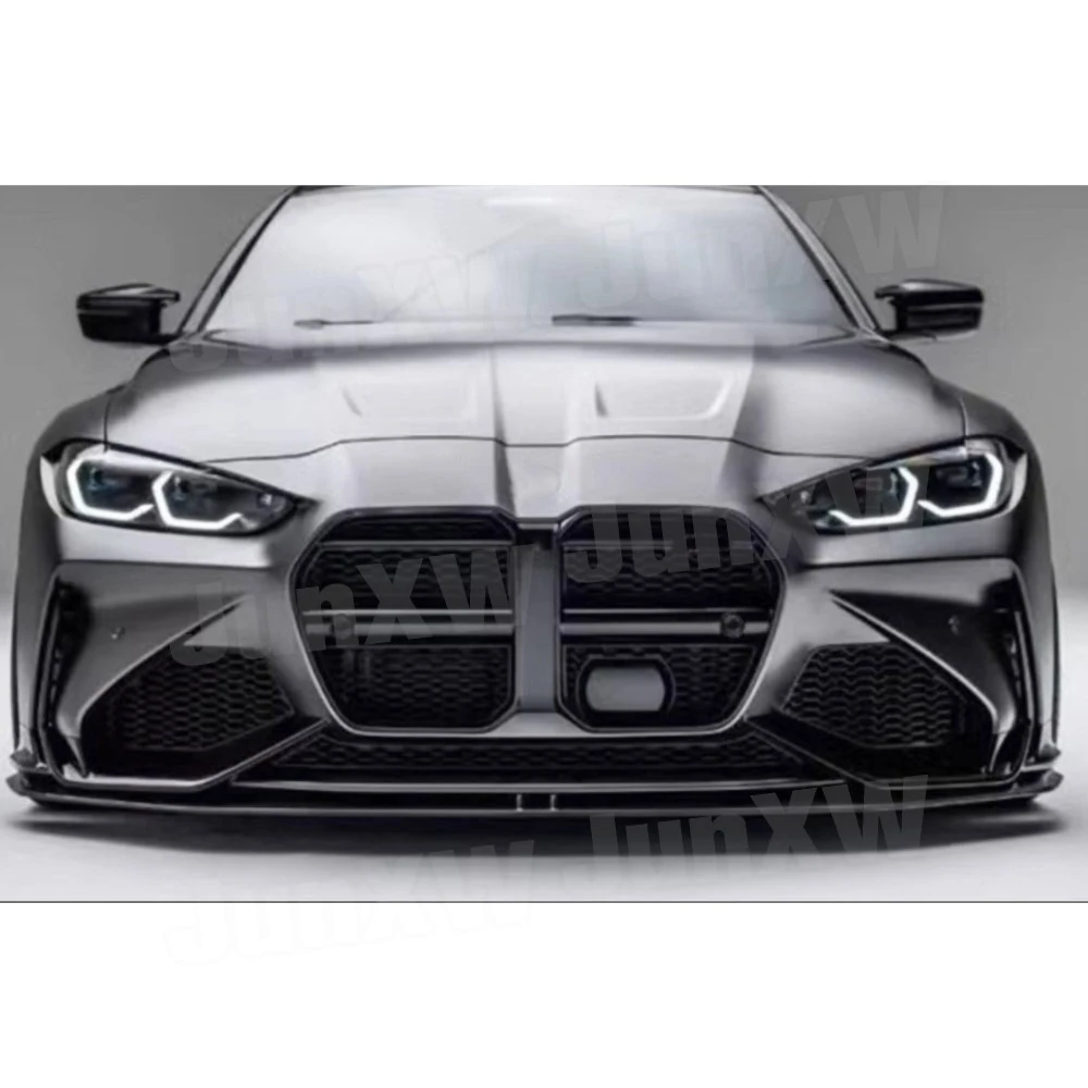 

Для BMW M3 G80 M4 G82 2021+ Накладка на передний бампер из настоящего сухого карбона, сплиттер, решетка радиатора, передняя часть кузова, обвес RP