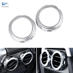 For Land Rover Discovery 3 4 LR3 LR4 For Range Rover Sport Center Armrest Box Rear Air Outlet Vent Ring Cover ABS Chrome Trim