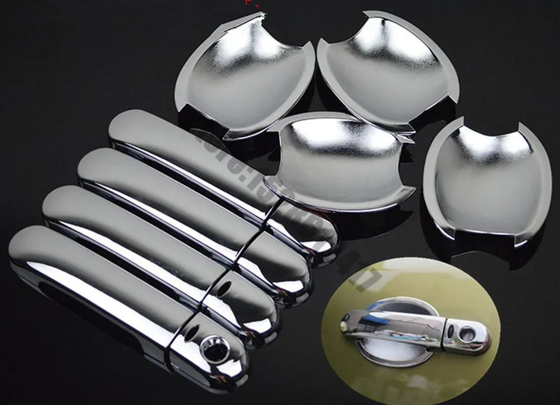 For Nissan Note E11 2005-2012 Nissan March / Micra K12 2003-2010 Chrome Car Door Handle Covers Accessories Trim Car Styling