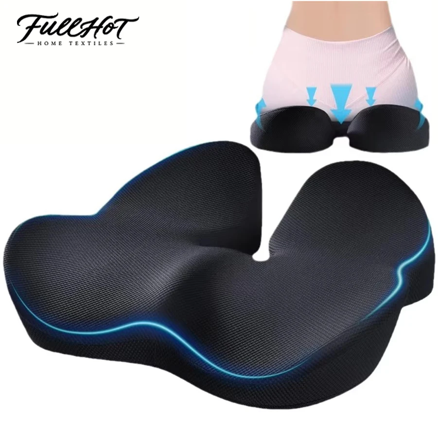 FULLHOT 1pcs Office Chair Seat Cushion Pillow For Back, Sciatica Coccyx Cushion, Chair Support Cushion Memory Foam Chair Cushion