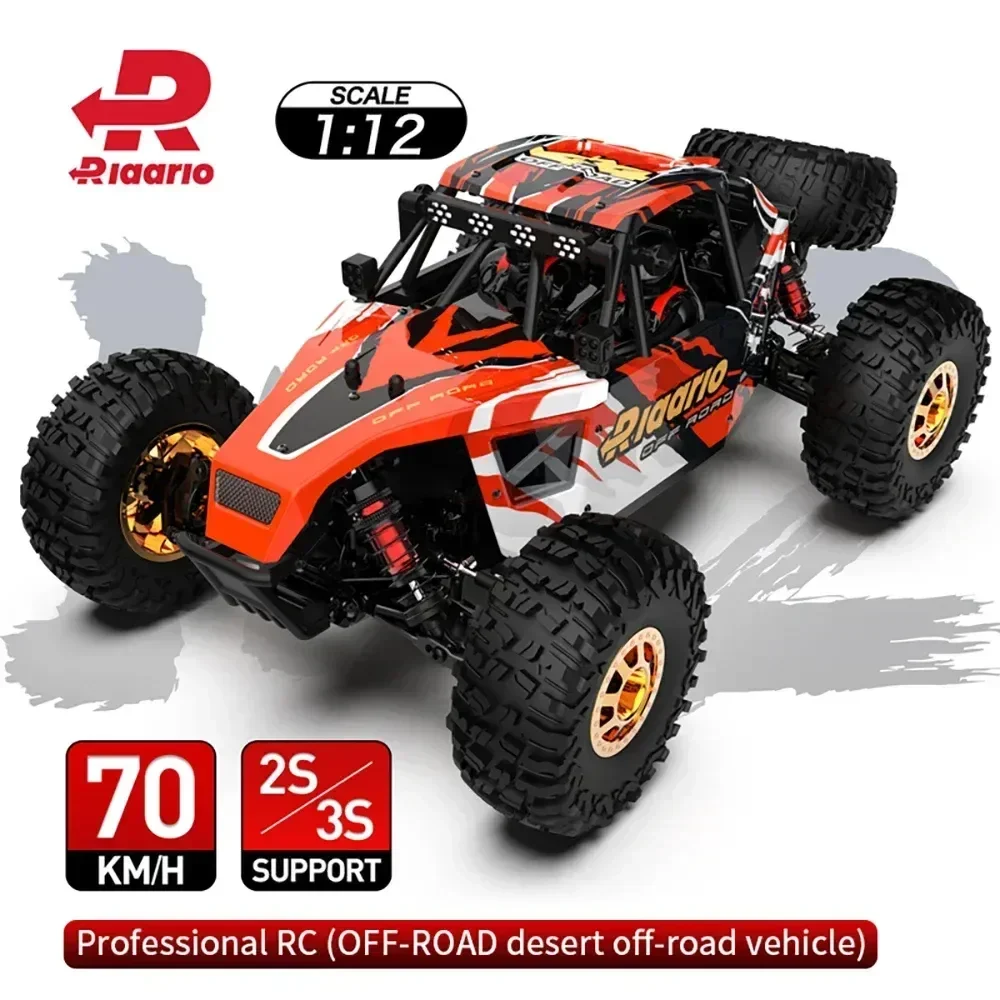 2.4G RTR Electric Model Rlaarlo AM-D12 RC Car 1/12 4WD Brushless Off-Road Remote Control Desert Truck Toys Adult Children Gift