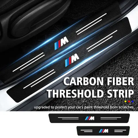 탄소 섬유 자동차 도어 임계 값 보호기 스티커 액세서리 BMW E70 E91 E30 G30 E53 M3 M5 X6 X4 X7 E92 E93 X1 X3 X5