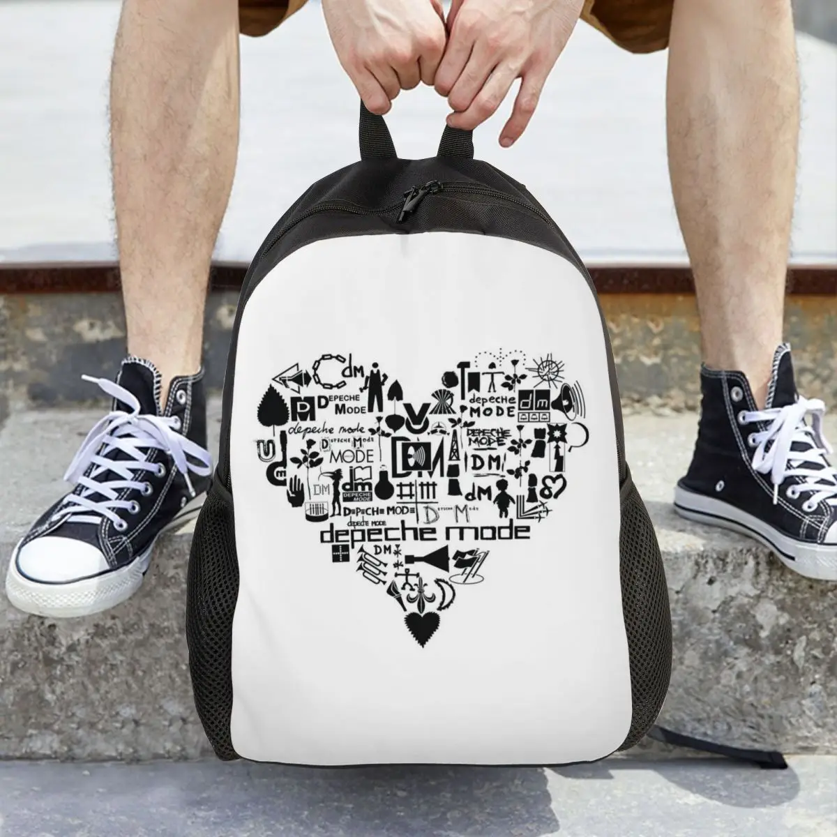 

Kawaii Depeches DM Mode Musician World Tour Backpack Daypack Large Capacity Kids BookBag School Bag Shoulder Bags for Men Women