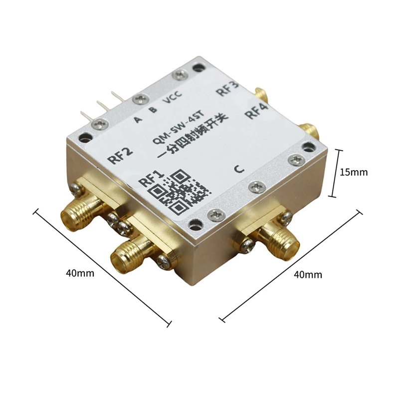 Interruptor RF de 0,1-6Ghz, interruptor RF SP4T, alto aislamiento, interruptor electrónico de microondas 1/4, interruptor RF