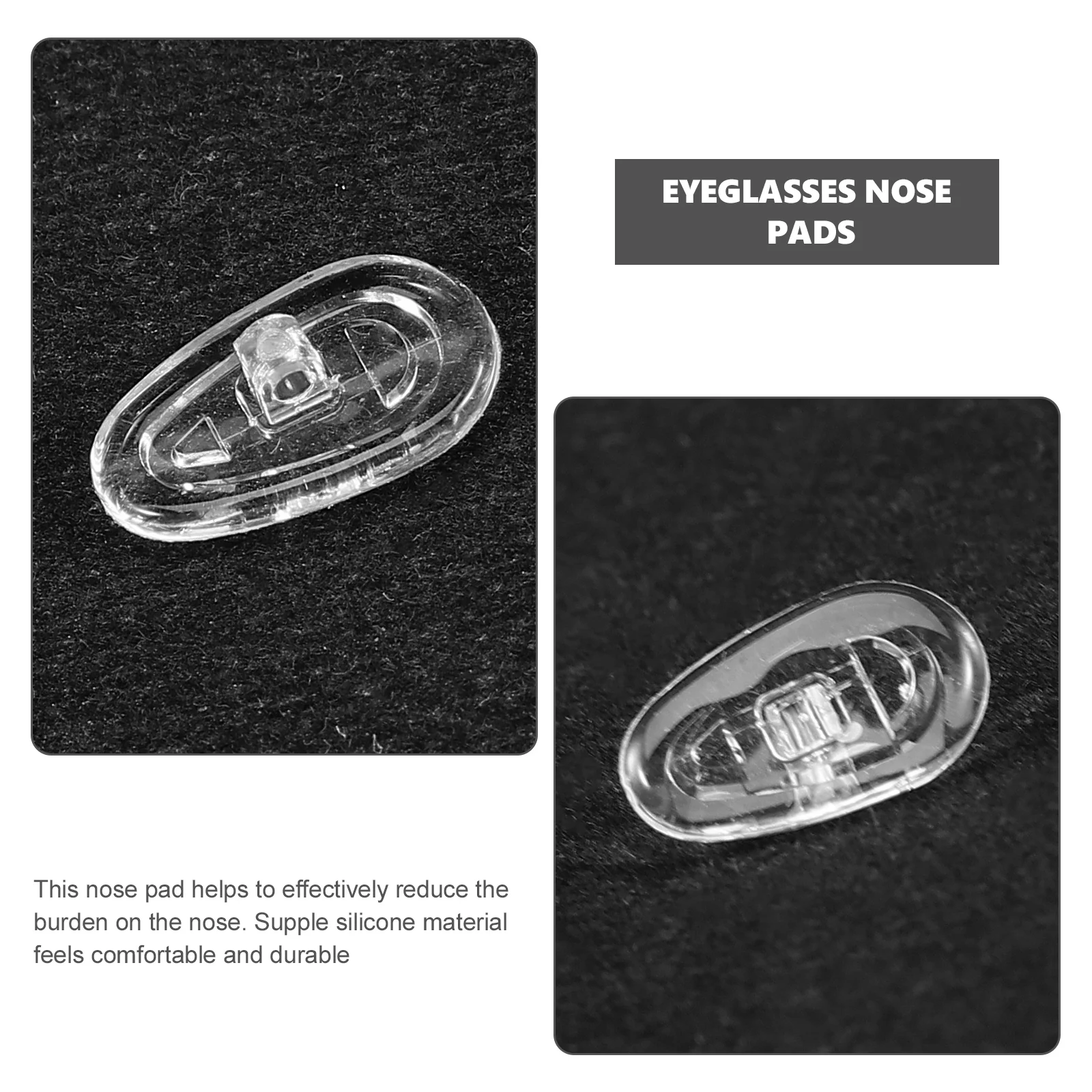 

Silicone Nose Pads Eyeglasses Anti Slip Supple Sunglass Glasses Protector Replacement Silica Gel Comfortable Practical