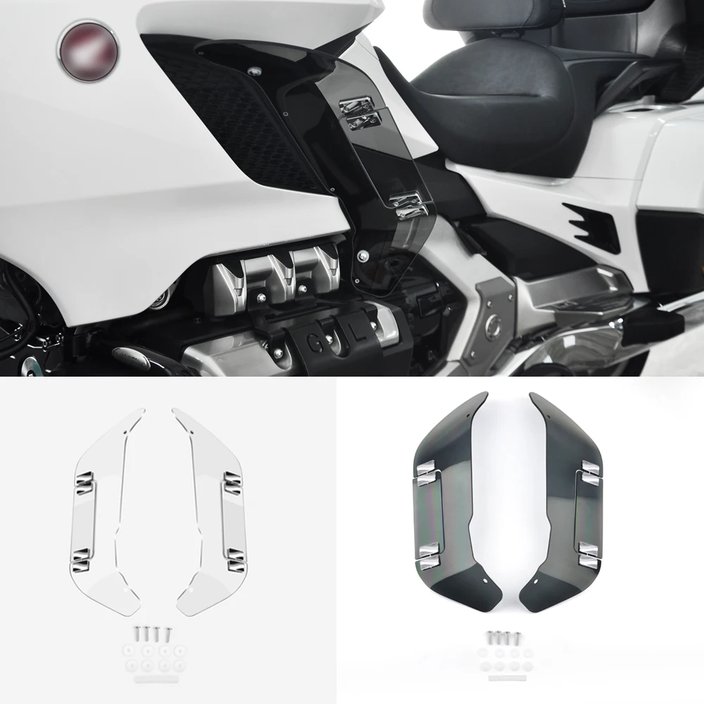 Air Deflector Side Wing Dark Smoke Wind Deflectors Side Windshield Windscreen For Honda Gold Wing GL 1800 2018-2023 Accessories