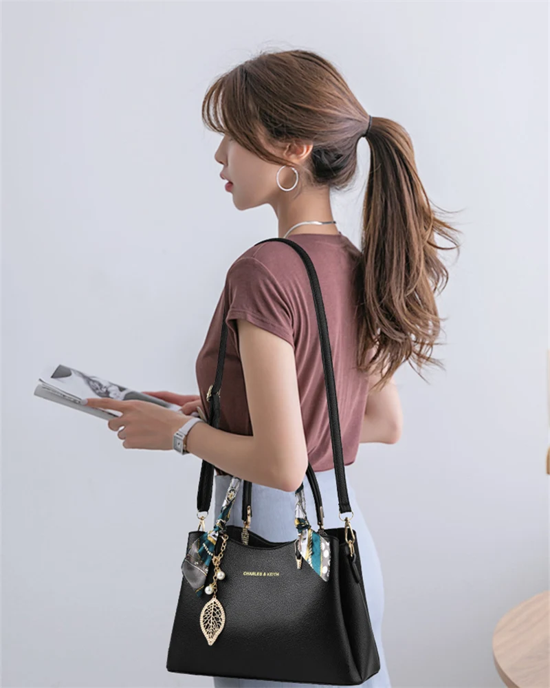 2022 Fashion Silk Scarf Women Handbag Large Capacity Women Luxury Designer Shoulder Bag Messenger Bucket Bags sac a main femme