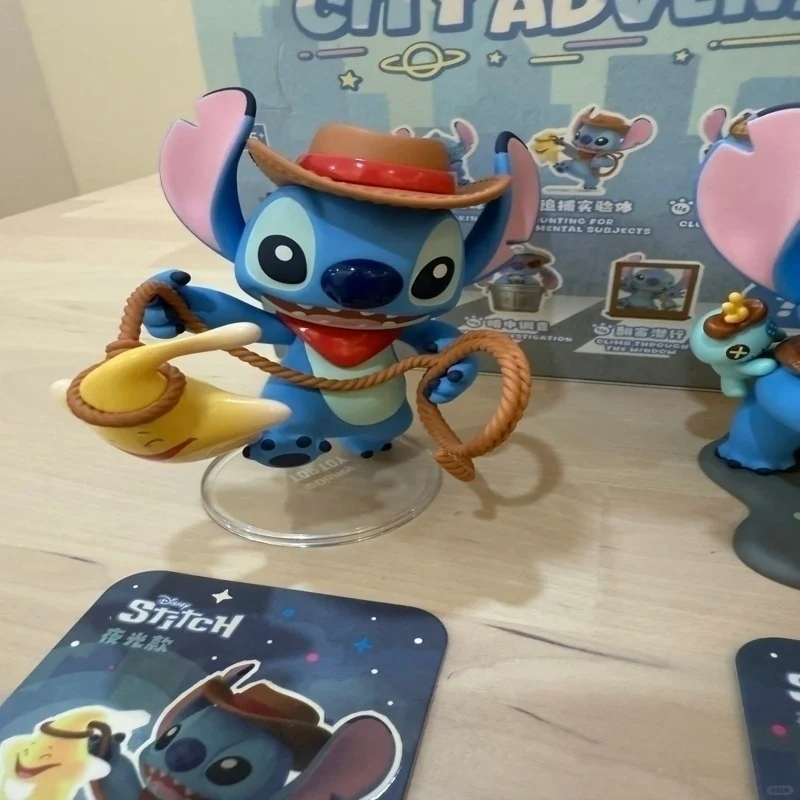 Toptoy Disney Stitch City Adventure Series Blind Box Doll Kawaii Anime Action Figure Surprise Mystery Box Toy Decor Girls Gift