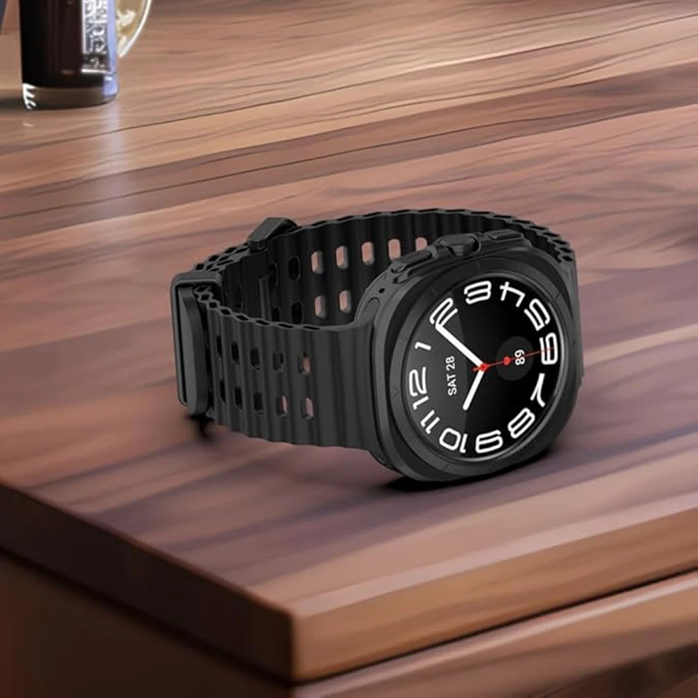 Correa Original para Samsung Galaxy watch Ultra 47mm, accesorios, pulsera deportiva de silicona marina, Correa Galaxy watch 7 Ultra