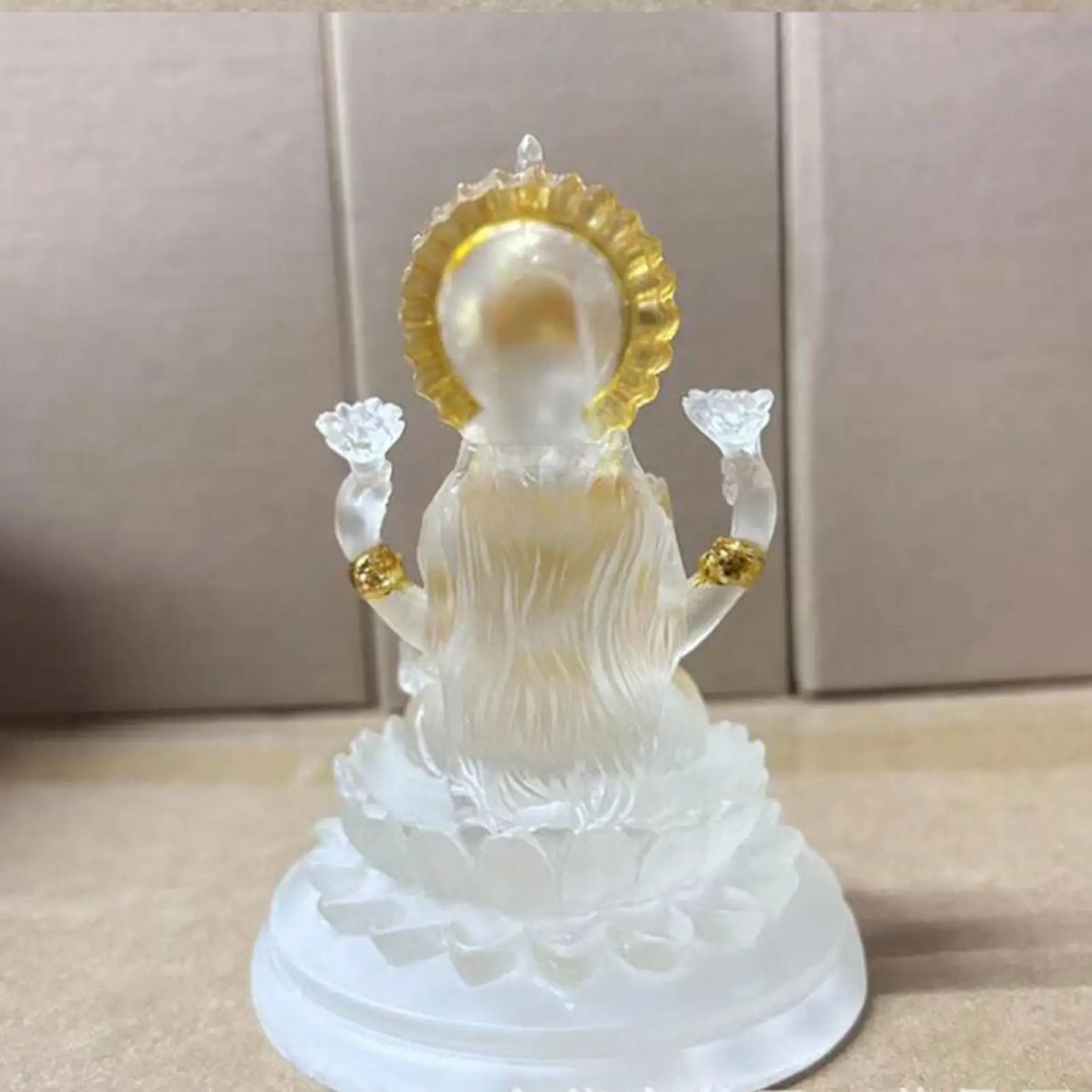 Resin Hindu Figurine Buddha Statue Height 11cm Stylish Elegant Desk Ornament for Garden Yard, Decor Easily Clean view 3