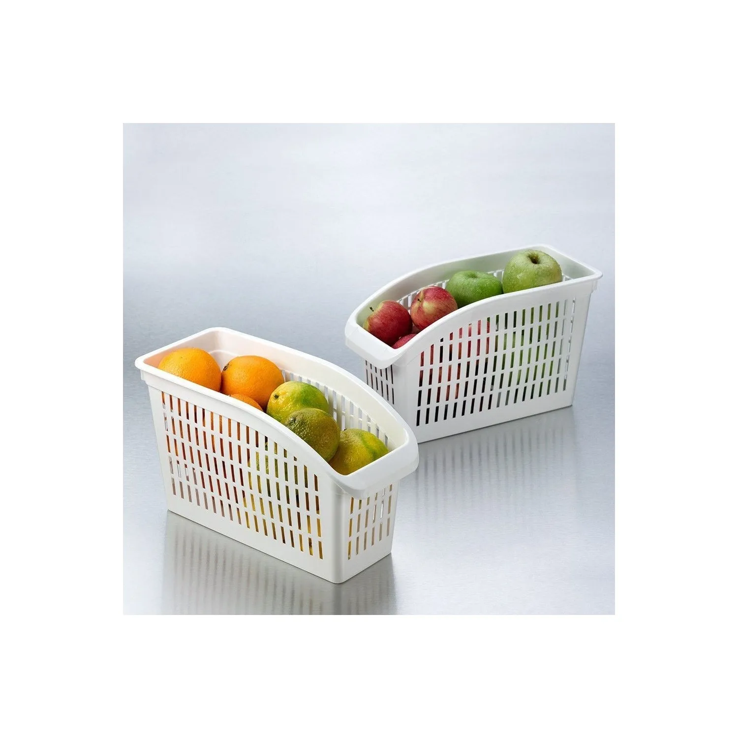 Vegetable Fruit Refrigerator Organizer Fridge Storage Container 3 Pcs Box Drain Shelf Basket Rack Space Saver Kitchen Tools