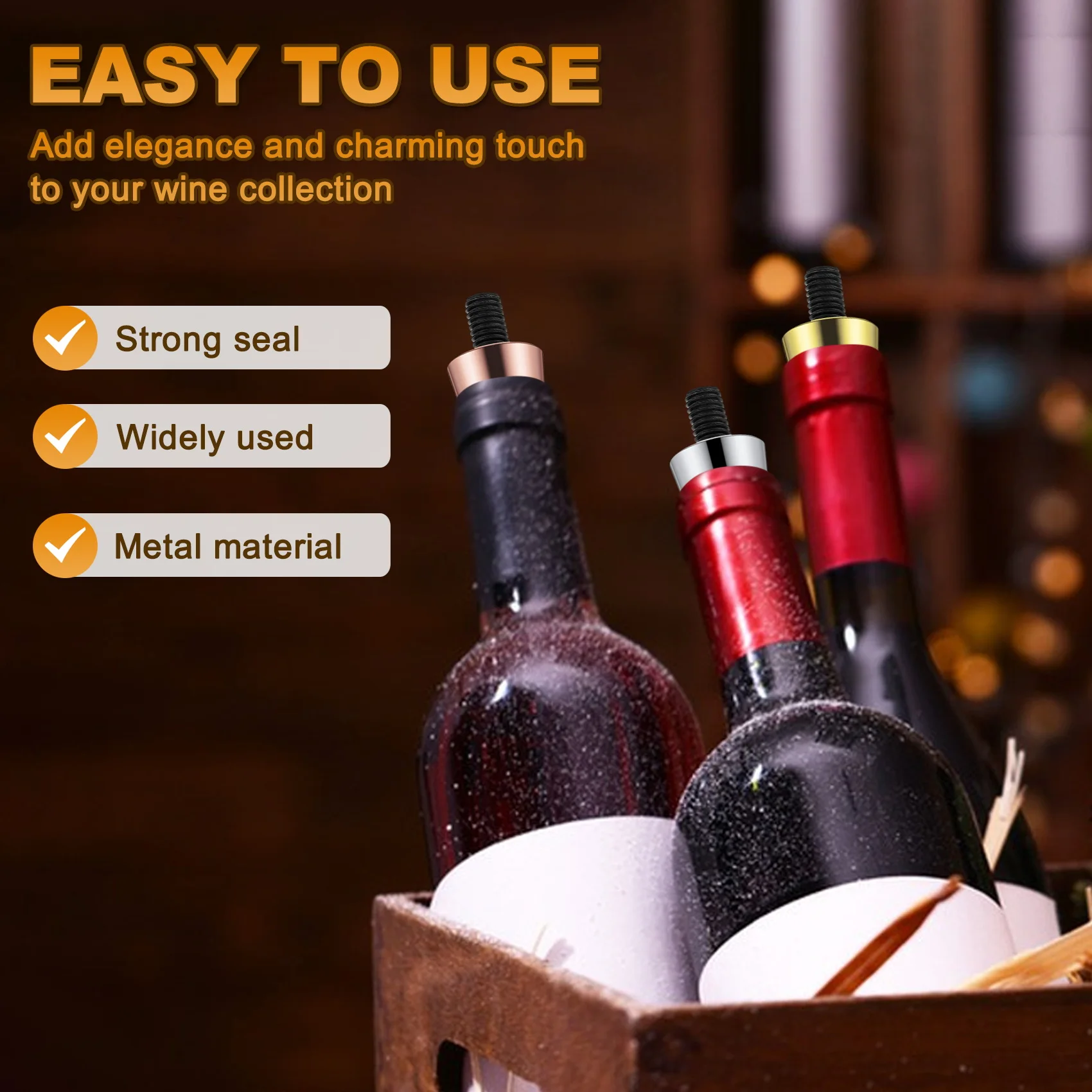 10 Pezzi Tappo per Bottiglia Vuota con Inserti per Tappo per Vino in Metallo con Palo Filettato Set Hardware per Progetto Fai da Te per Tornitura del Legno