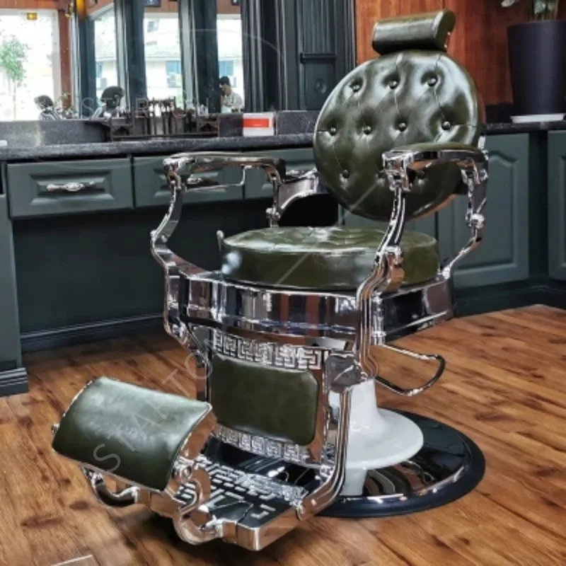 For Barber Chair Luxury Modern Leather Styling Armrest Beauty Salon Furniture Barber Chair