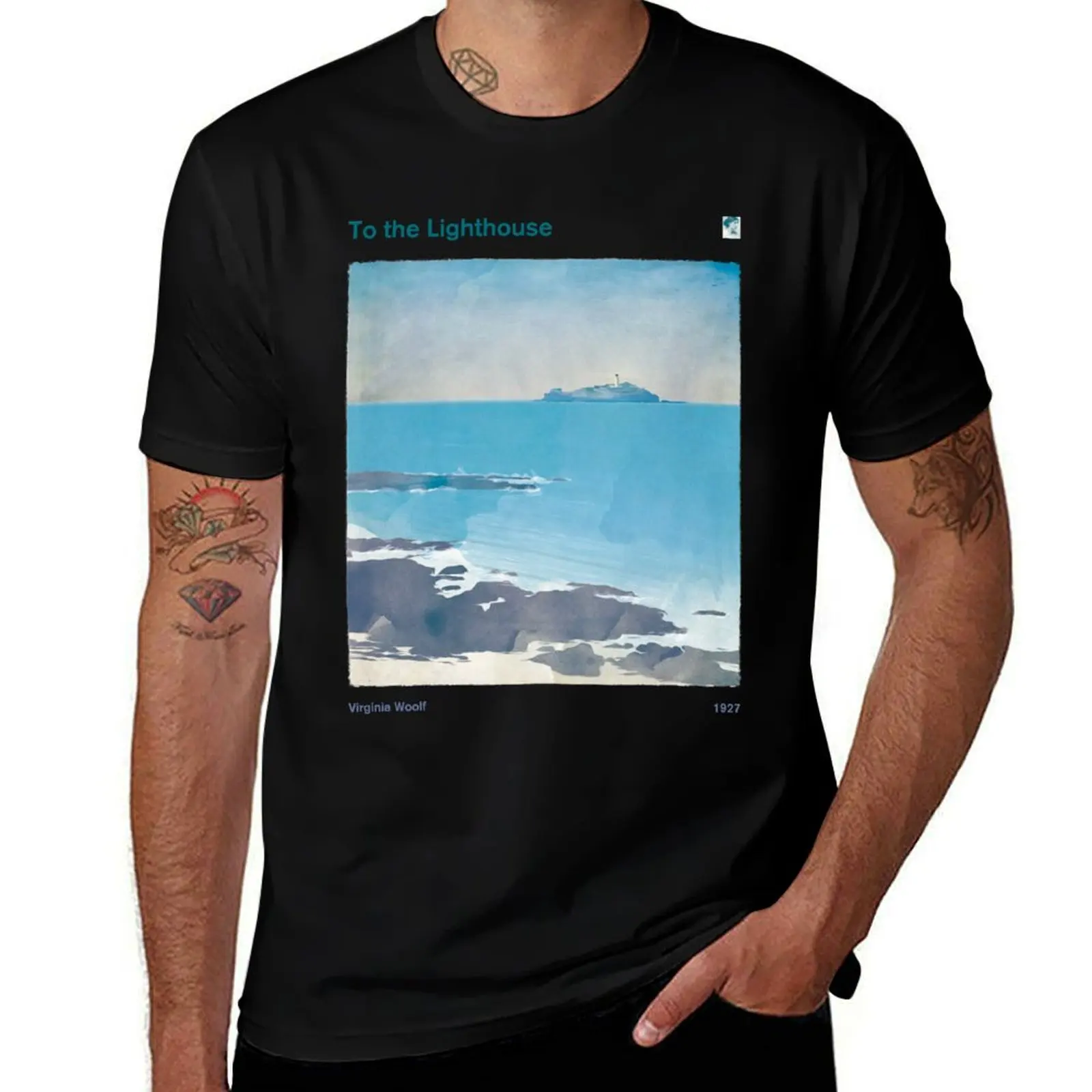 

To the Lighthouse, Virginia Woolf Literary Art for Book Lovers T-Shirt custom shirt tops summer tops men clothings