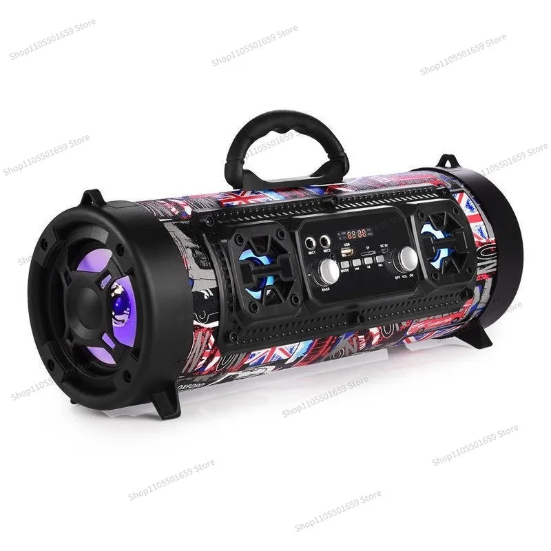 For Multifunctional Subwoofer Bluetooth Outdoor Speaker Graffiti Pattern Convenient Stereo