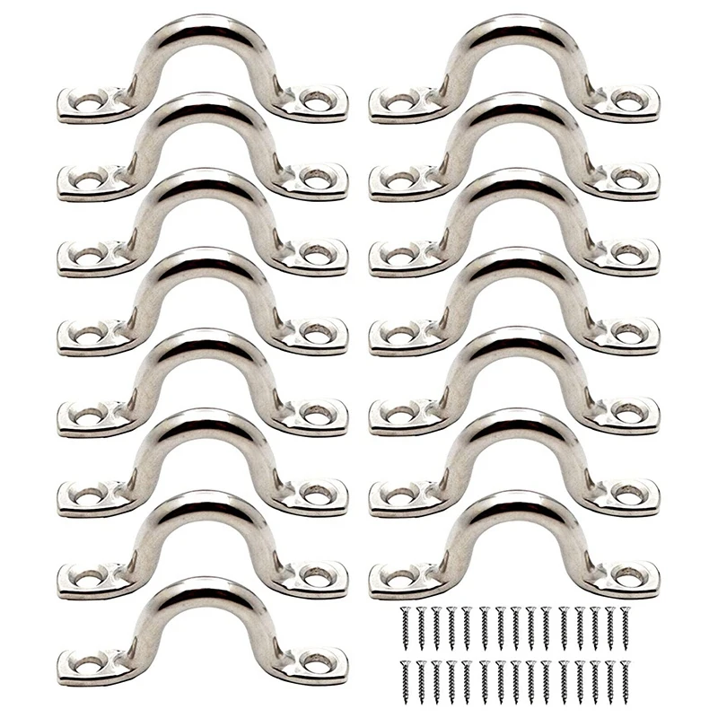 75Pcs Stainless Steel Peck Plate Eye Plates Ceiling Hook Kayak Eye Plate Kayak Pad For Kayak Canoe, Kayak Canoe Rigging