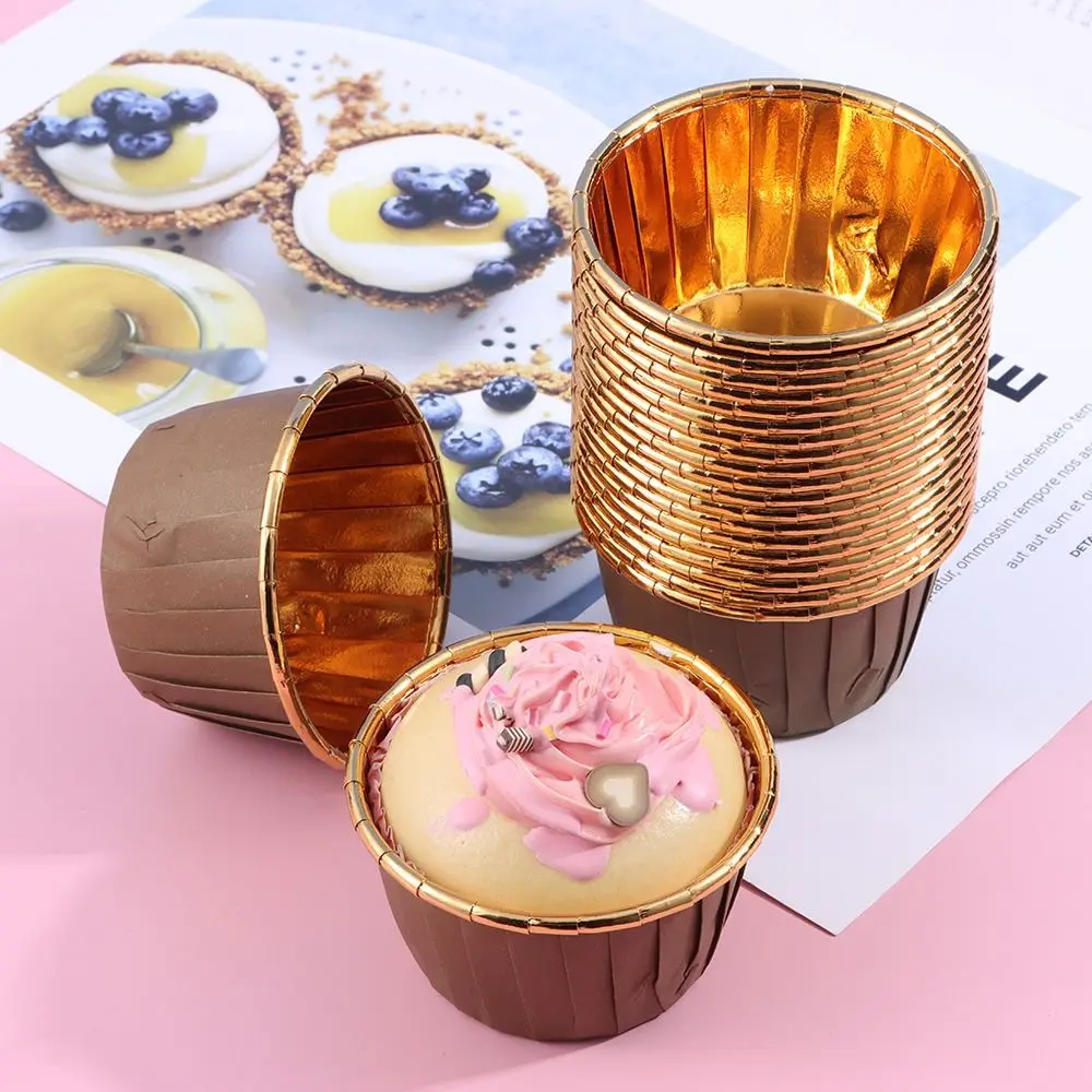 50PCS Muffin Cupcake Liner Cake Wrappers Baking Cup Tray Case Cake Paper Cups Pastry Tools Party Supplies