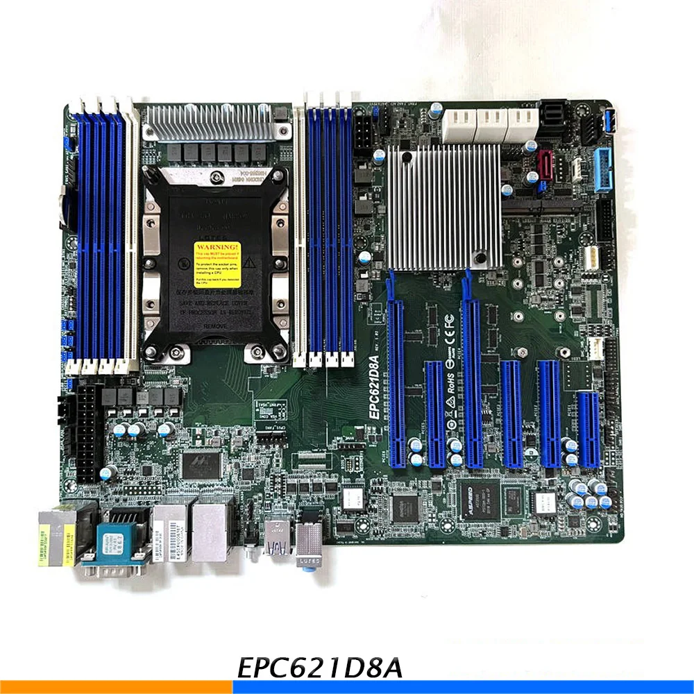 EPC621D8A Server Motherboard For ASRock REG DDR4  LGA3647 IPMI Support 8124 8124M 8171M 8172M 8175M High Quality