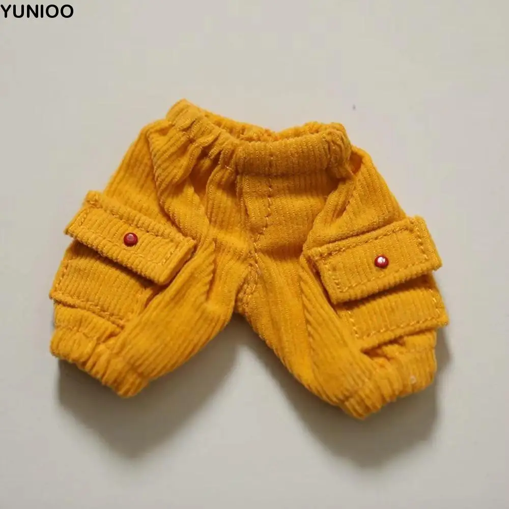 

Casual Wears Cotton Doll Pants Pocket Pants Plush Toy Doll Trousers Replacement 10cm Doll Jeans Clothes Doll Accessories