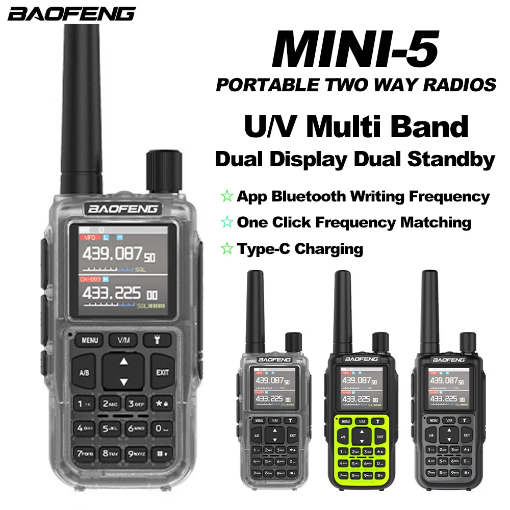 baofeng-mini-5-walkie-talkie-mini-portable-two-way-radios-one-click-frequency-copy-bluetooth-writing-frequency-type-c-charging