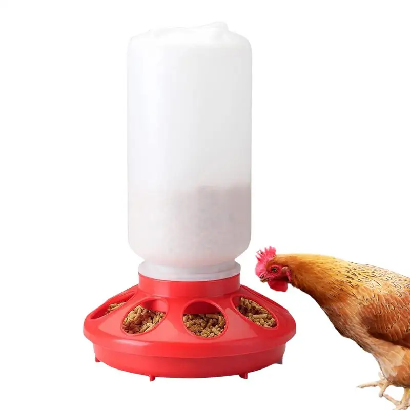 Poultry Feeder For Chickens Automatic Duck Food Dispenser Efficient Detachable Feeding Equipment Chicken Food Container Coop