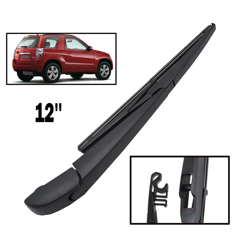 2X Wiper 12 Inch Rear Wiper Blade & Arm Set Kit For Suzuki Grand Vitara 2005-2015 MK 3