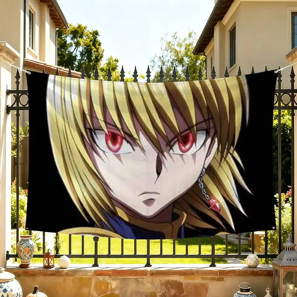 Kurapika Hunterpedia Flags Wall Hanging Tapestry Outdoor Garage Room Decorative flag Background Blanket 5