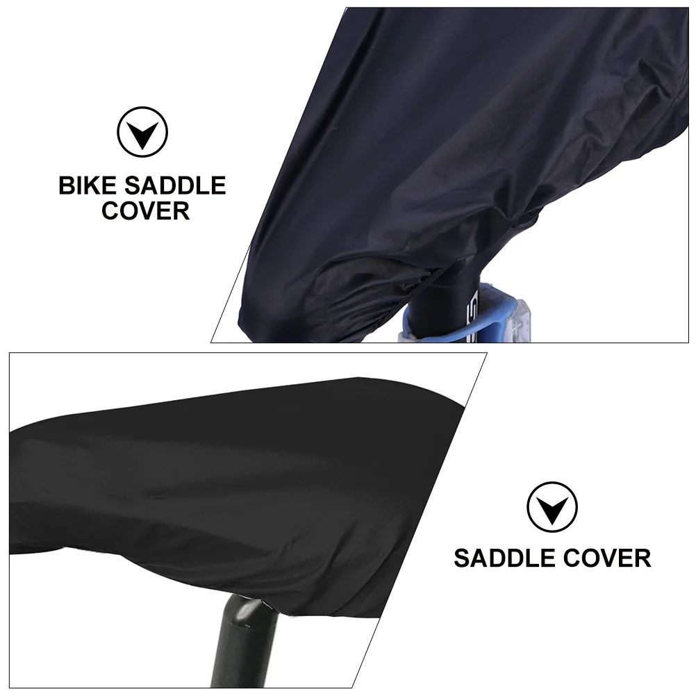 2 pçs capa de assento de bicicleta à prova dwaterproof água resistente protetor de sela elástica ajuste ajustável chuva poeira uv resistente