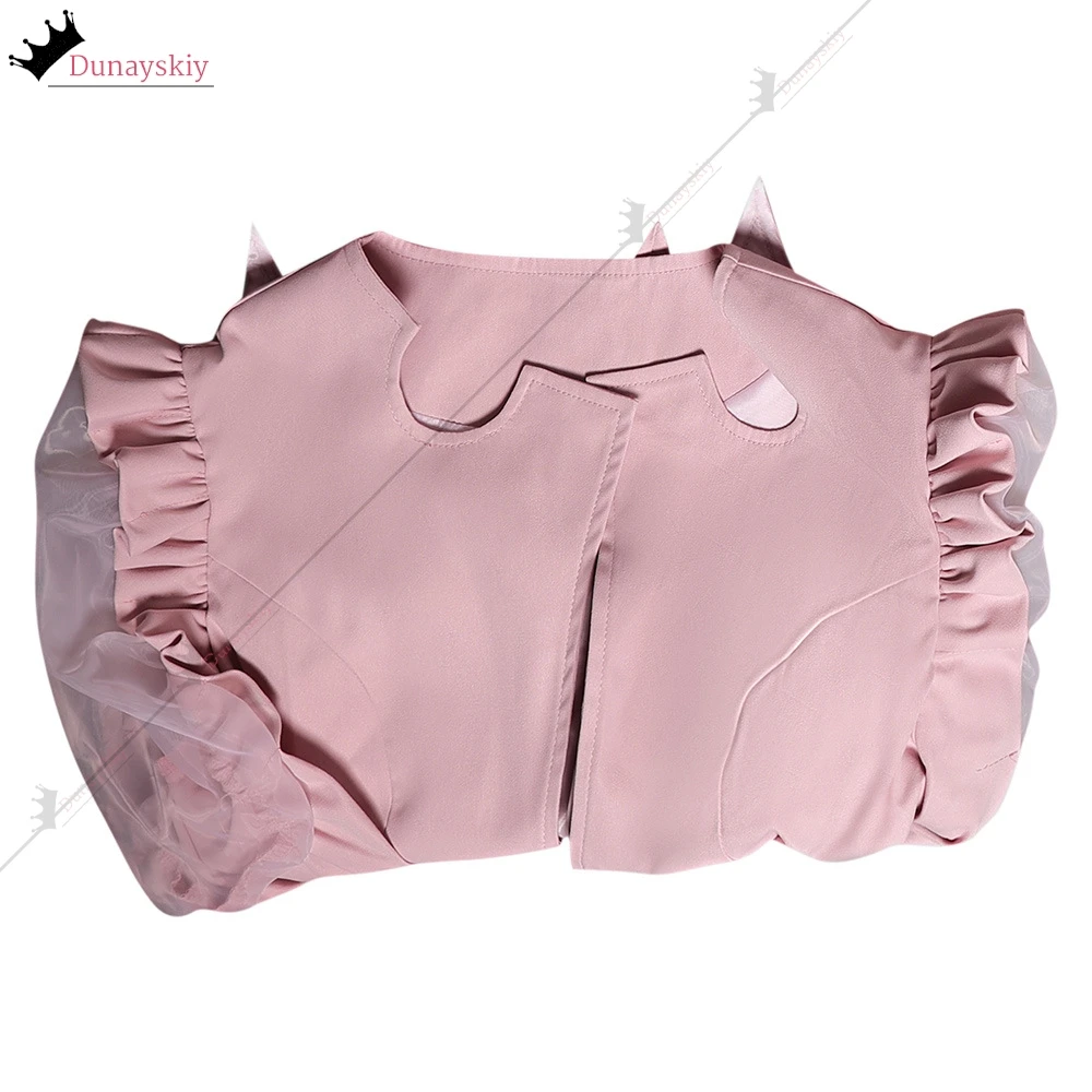 Glinda คอสเพลย์ชุดแม่มด Magic ชุดอะนิเมะภาพยนตร์บทบาทเล่นสีชมพู Lolita ชุดวิกผมอุปกรณ์เสริมปาร์ตี้ฮาโลวีนเครื่องแต่งกายผู้หญิง