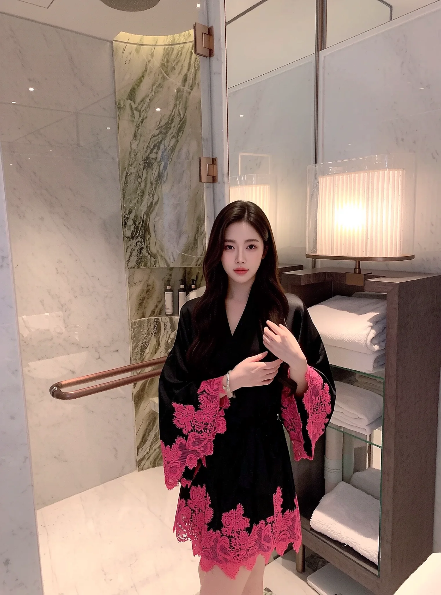 robe-de-nuit-en-dentelle-a-manches-longues-col-en-v-style-decontracte-pour-femmes-vetement-confortable-pour-la-maison-saison-automne-matiere-soie-glacee