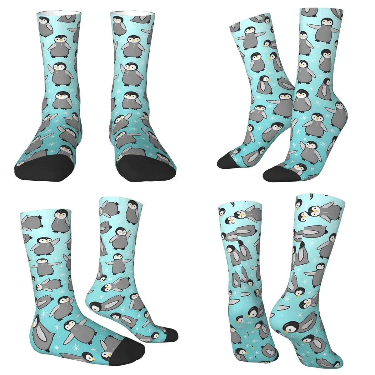

Носки с пингвинами и цыпленками в стиле Харадзюку, супер мягкие чулки, всесезонные длинные носки, аксессуары для мужчин и женщин, подарок на день рождения