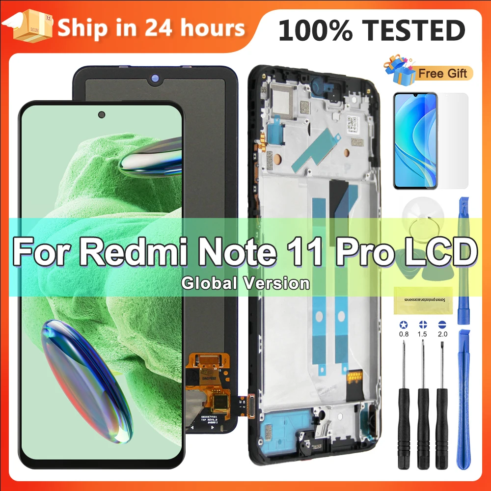 Super AMOLED Screen Replacement for Xiaomi Redmi Note 11 Pro 2201116TG Lcd Display Digital Touch Screen for Redmi Note 11 Pro 5G