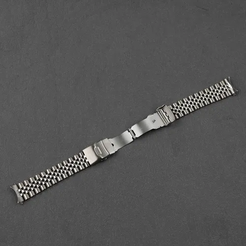 Imagen 2 del producto Para Seiko Presage SSA343 Cocktail Time 20mm plata Jubilee correa de reloj de acero pulsera con cierre de Rolamy