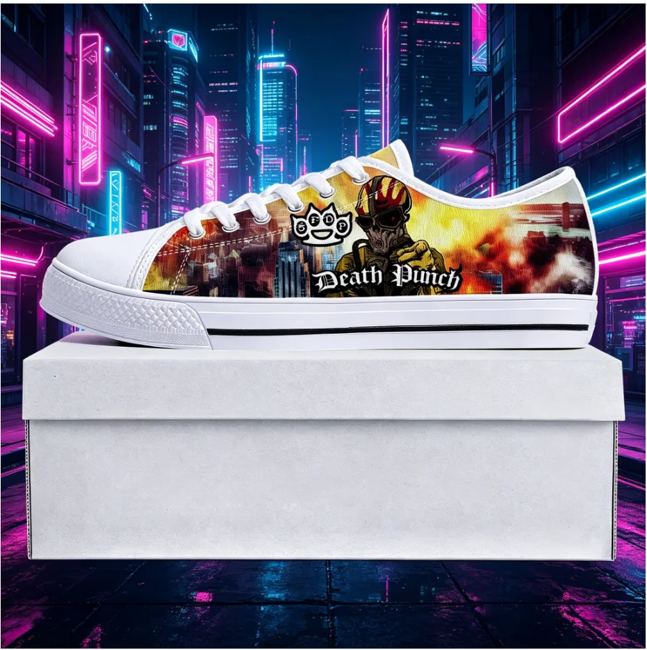 

Five Finger Death Punch Classic Metal Custom Low Top Shoes Anti Slip Wear Resistant Breathable Unisex Daily Casual Shoes