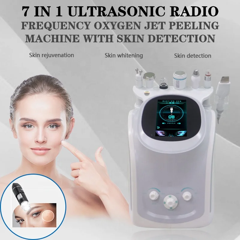 

7 in 1 Oxygen Small Bubble Facial Cleaning Instrument Skin Care Anti-aging Smart Facial Cleansing Salon Beauty Machine Home Use