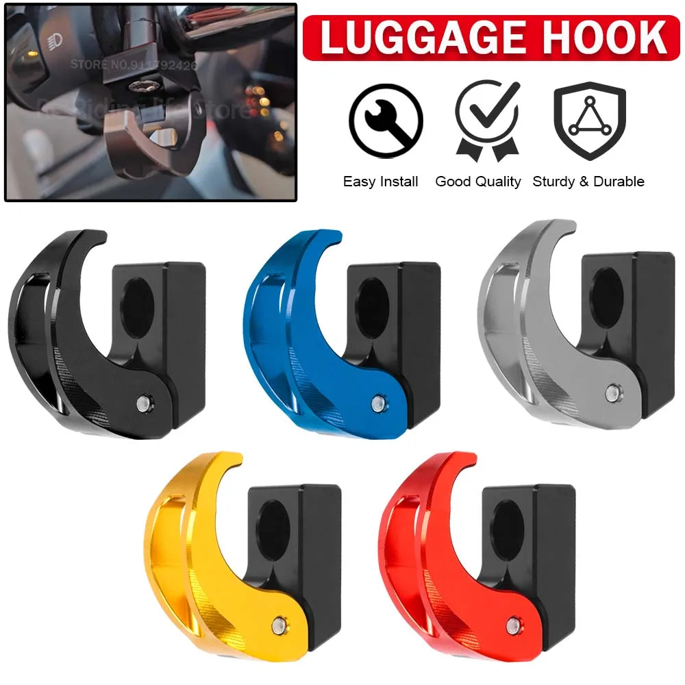 

Motorcycle Handlebar Foldable Aluminum Hook Helmet Cargo Carry For Honda PCX 125 150 PCX160 ADV350 For Yamaha TMAX560 2022-2024