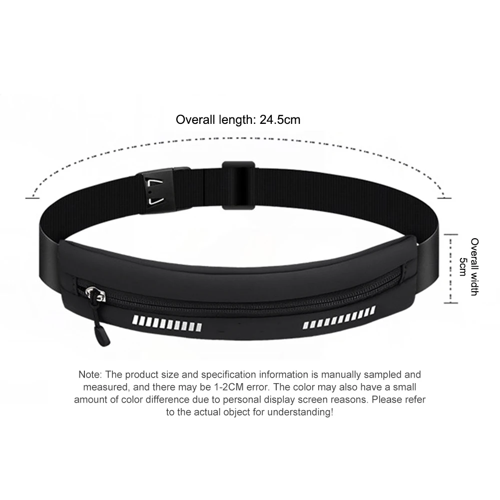 Waterproof Running Waist Bag for Men Women Outdoor Sport Money Phone Holder Jogging Training Key Belt Back Reflective Fanny Pack