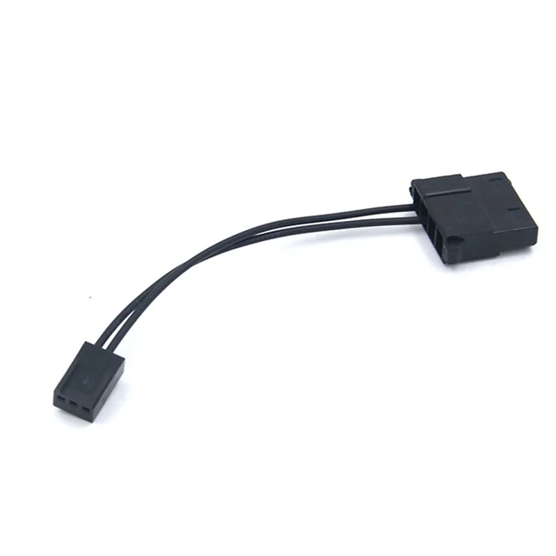2Pcs IDE To 3 Pin Fan Power Cable Molex D Plug Power To 3 Pin Connector Computer PC Cooling Convertor Cable