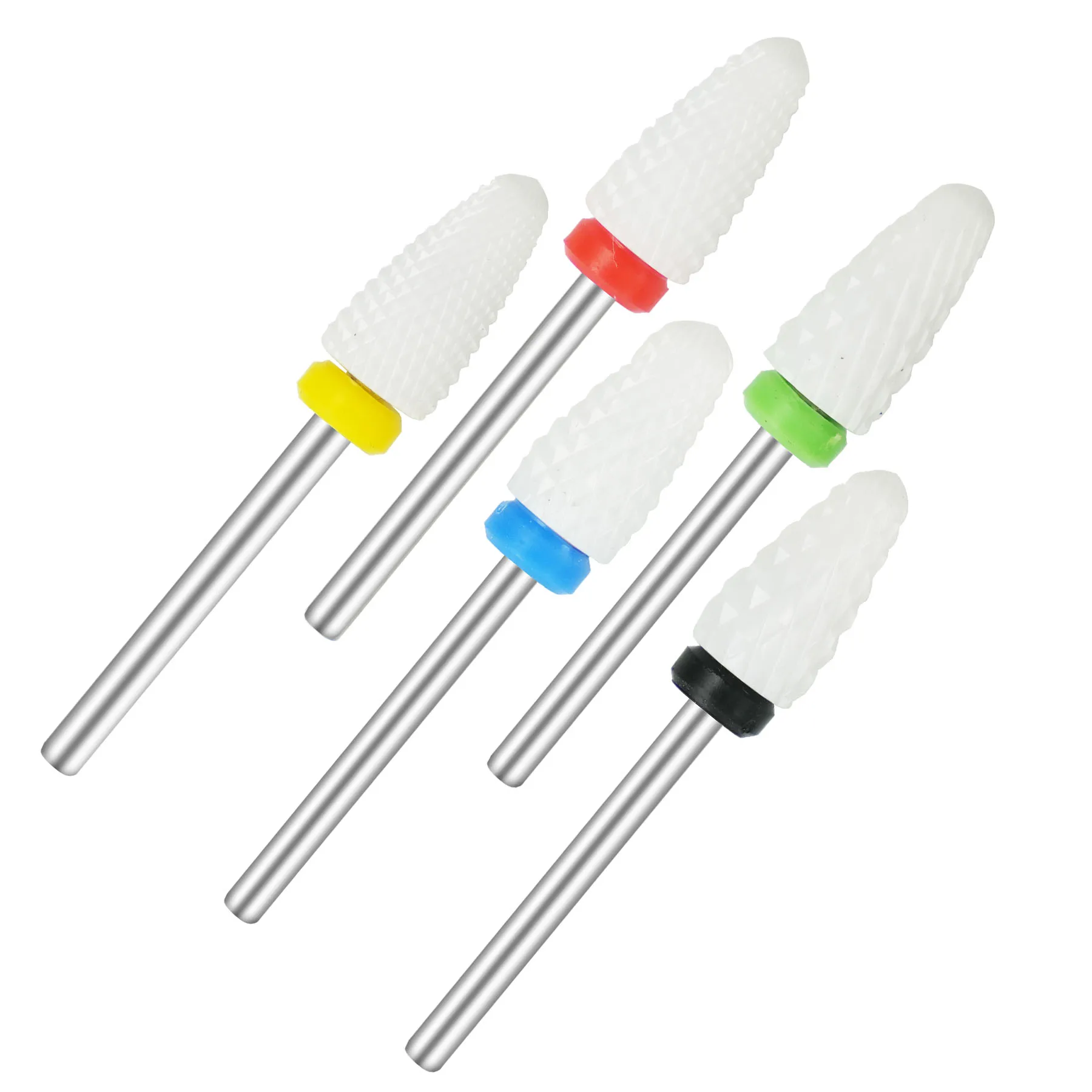 Ceramic Nail Drill Bits Set for Manicure Polish Cuticle Cleaning urable Safe Milling Cutters for DIY Nails Salon Home Use 4