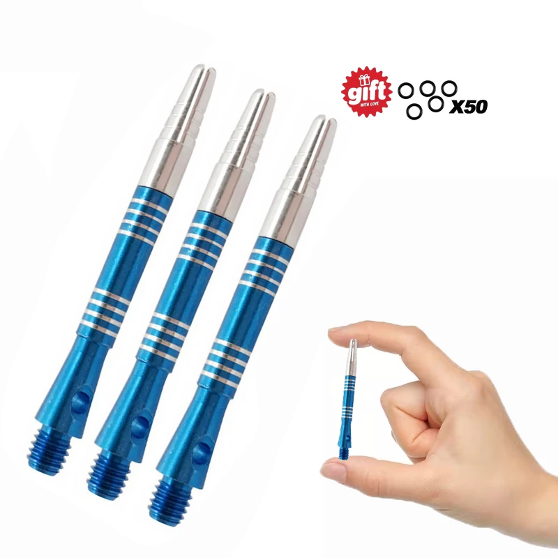 

3 pcs 45mm 2BA Aluminum Thread 360 Degree Rotating Aluminum Dart Shafts, for Accurate Throws Dart Accessories