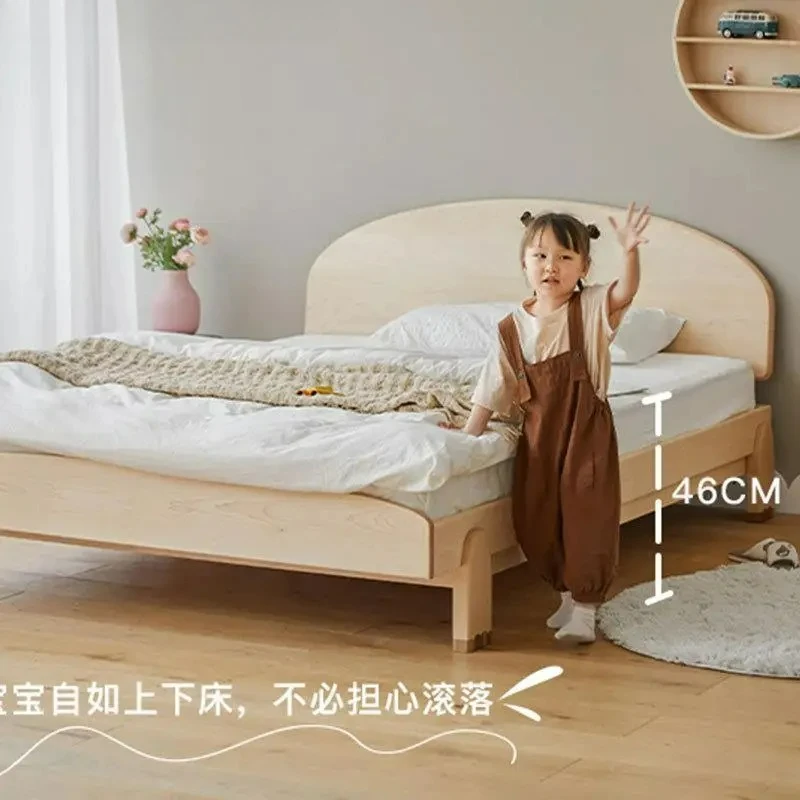 Customizable North American Hard Maple Bed with Guardrail