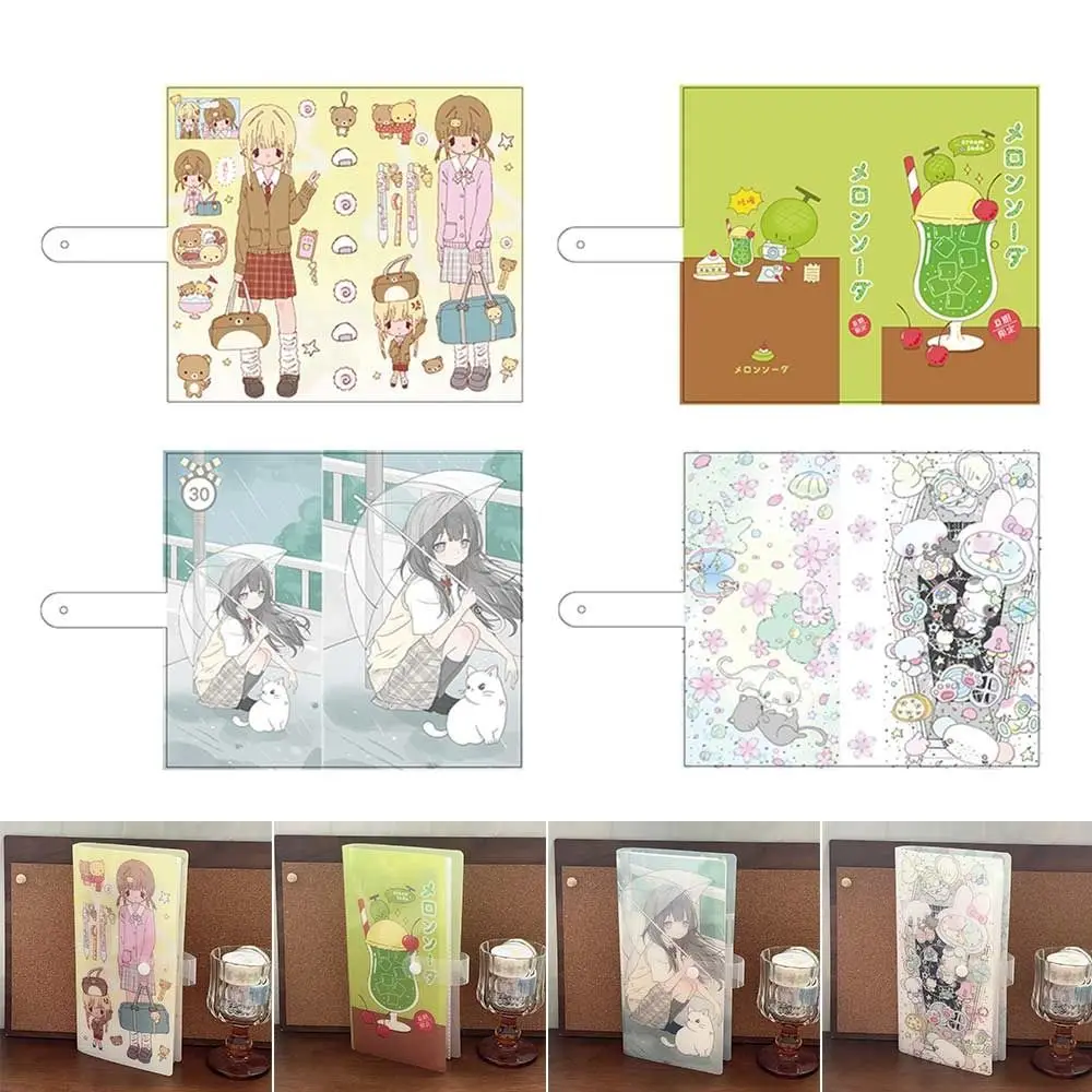 

A5 Stickers Storage Booklet with 40pcs Inner Pages Button Type Manicure Sticker Folder Large Capacity Postcard Holder