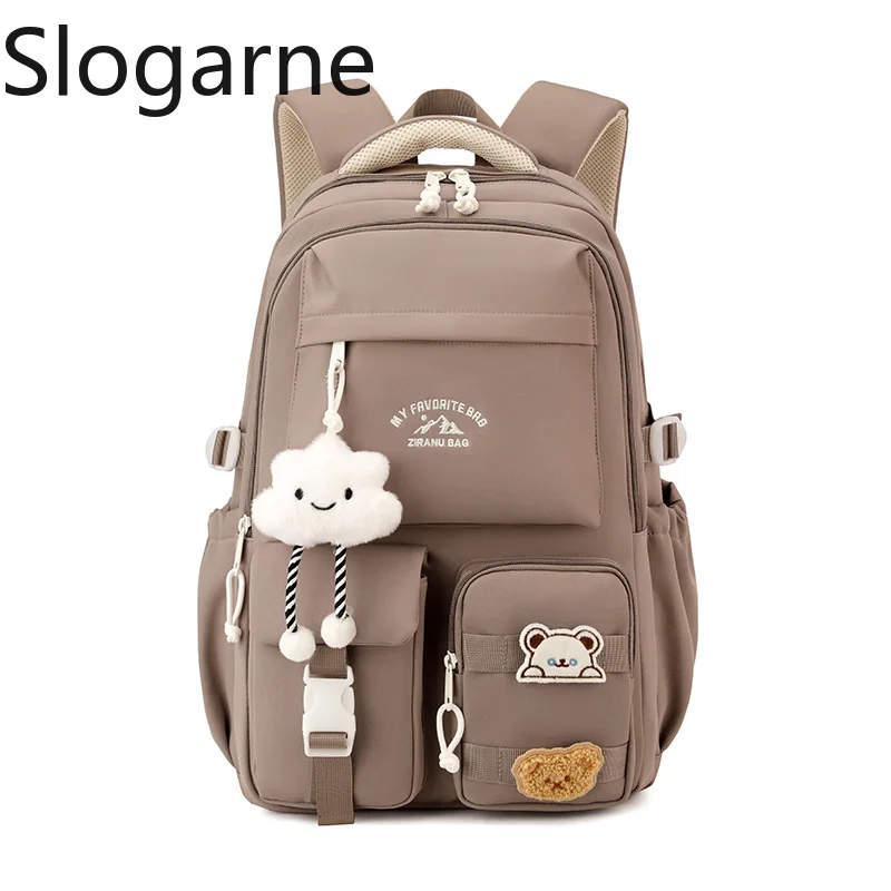 

Japanese Ins College Style Backpack with Pendant Versatile Large Capacity Backpack for Women School Bags for Middle School Girls