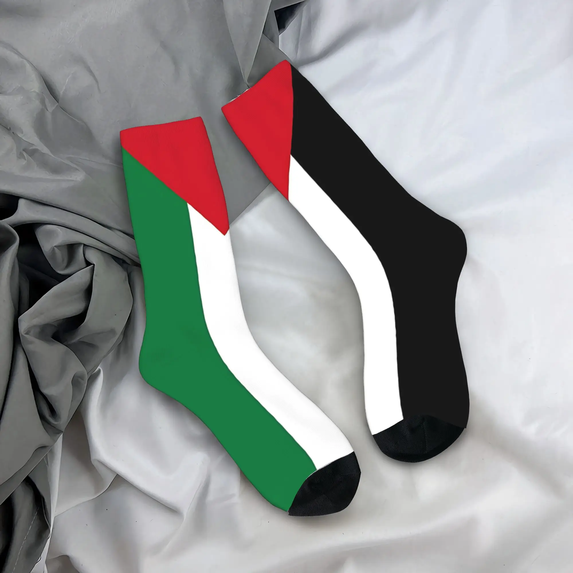 

Носки унисекс с флагом Палестины – осенние готические носки высокого качества с графическим принтом, нескользящие, для велоспорта