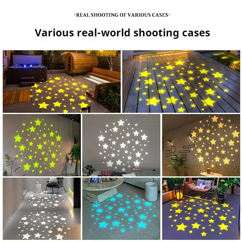 Customized Star Moon Pattern static Projector Lamp Gobo Comet Star with Stars for Professional LED Projectors