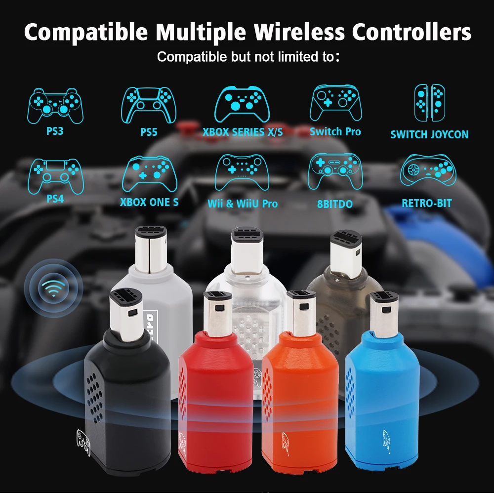 BlueRetro Motor Wireless Controllers Adapter For Nintendo GameCube Console to PS3 PS4 PS5 Switch Pro Gamesir T4 Pro Contorller