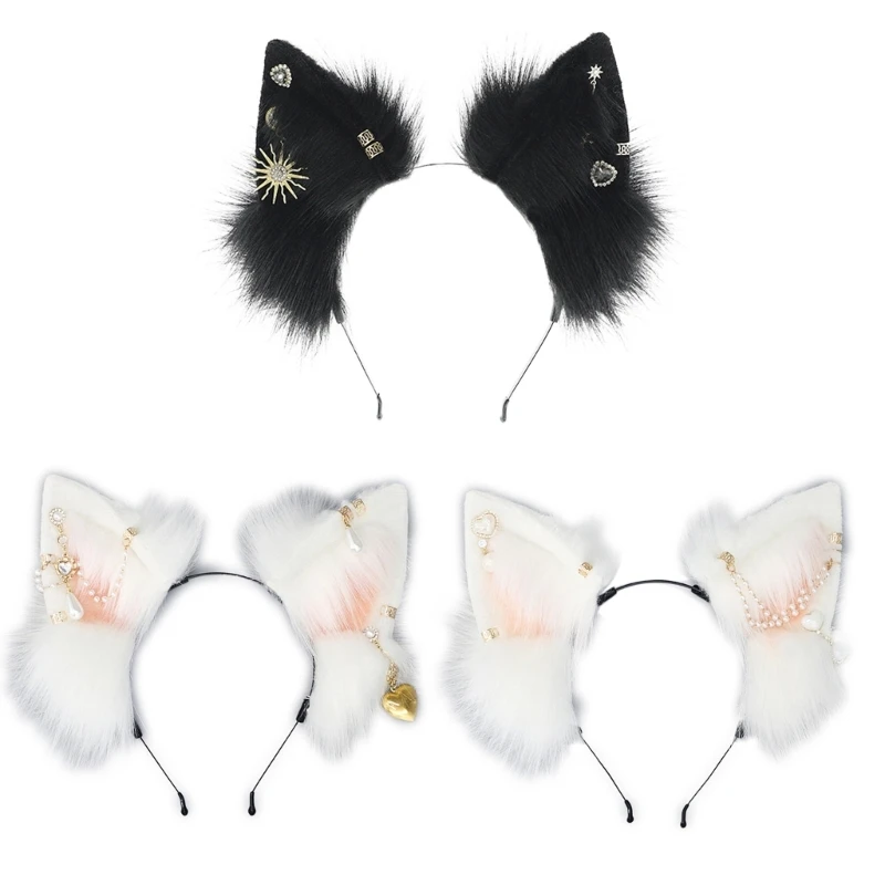 

Ethnic Headband Students Live Broadcast Hairband Foxes Ear Hair Hoop Colorful NEW