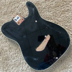 Unfinished Tele Guitar Body TL Model Mute Electric and Acoustic Guitar with Active Under Saddle Pickups Black Color YB363