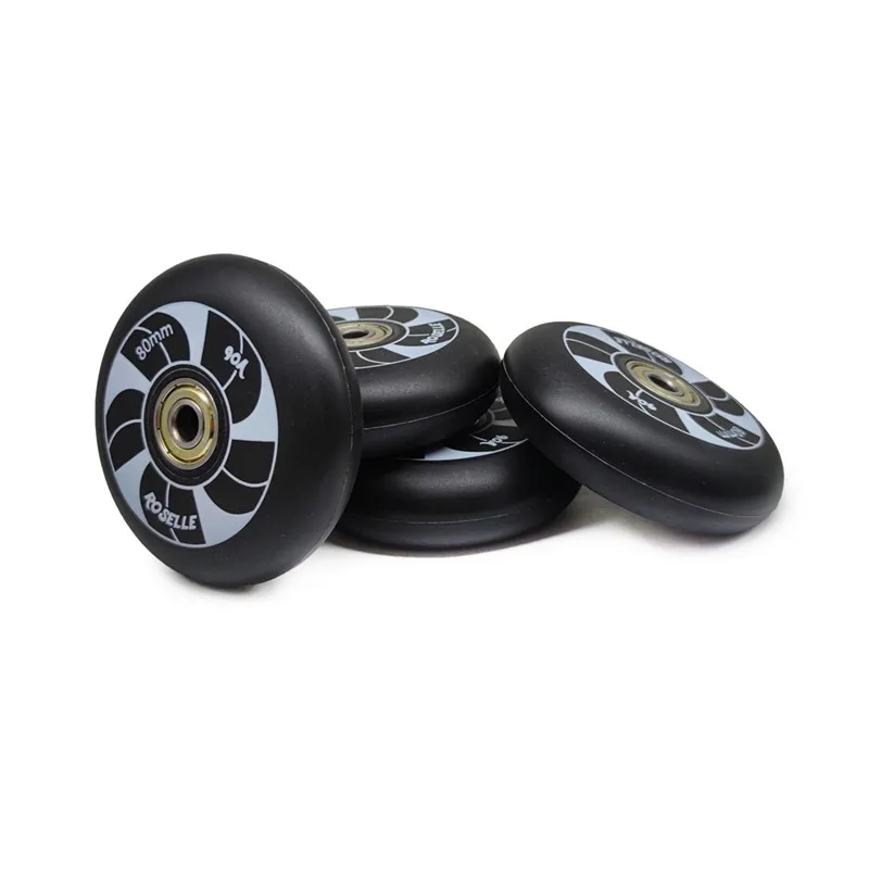 

90A Full Meat Fat Inline Skates Tire with 72mm 76mm 80mm White Black All-meat Slalom FSK Roller Skating Wheels abec7 608 Bearing